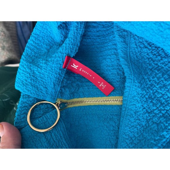 Relaxed Blue Tunic with Boxy Fit and 3/4 Sleeves - Picture 5 of 5